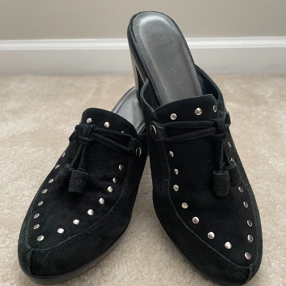 Madison Studio Black Suede Mules - Sz7